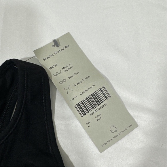 NWT $44 Sweaty Betty [ Medium ]‎ Stamina Racerback Sports Bra in Black - Picture 7 of 14